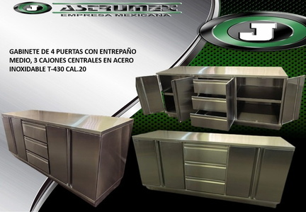 GABINETE 3 CAJONES Y PUERTAS
